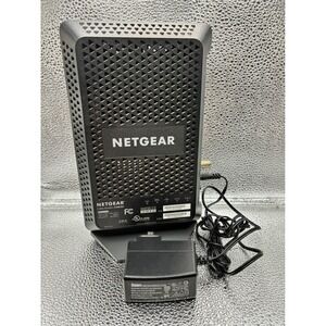 Netgear CM600 Cable Modem DOCSIS 3.0 24x8 High Speed Black with Power Adapter
